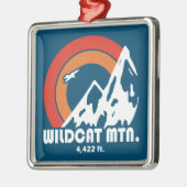 Wildcat Mountain New Hampshire Sun Eagle Ornament Aus Metall (Links)