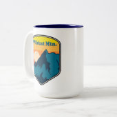 Wildcat Mountain New Hampshire Sunrise Zweifarbige Tasse (Vorderseite Links)