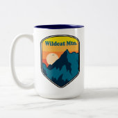 Wildcat Mountain New Hampshire Sunrise Zweifarbige Tasse (Links)