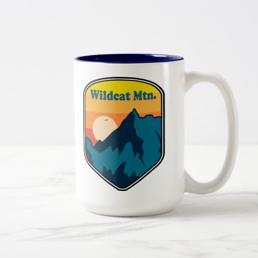 Wildcat Mountain New Hampshire Sunrise Zweifarbige Tasse (Rechts)