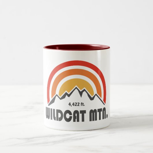 Wildcat Mountain New Hampshire Zweifarbige Tasse (Mittel)