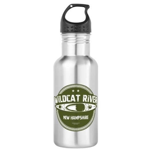 Wildcat River New Hampshire Kayak Edelstahlflasche (Vorderseite)