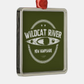 Wildcat River New Hampshire Kayak Ornament Aus Metall (Rechts)