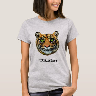 Wildcat und Kalligrafie-T - Shirt
