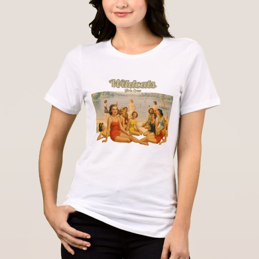 Wildcats Girls Crew Tri-Blend Shirt (Vorderseite)