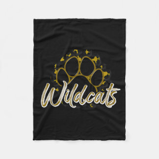 Wildcats Gold Black Gepard Schule Sport Fan Team Fleecedecke