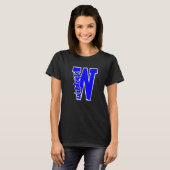 Wildcats Letter School Spirit Royal Blue T-Shirt (Vorne ganz)