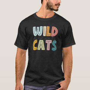 Wildcats Mascot School Spirit Sports Cheer Fan Tee