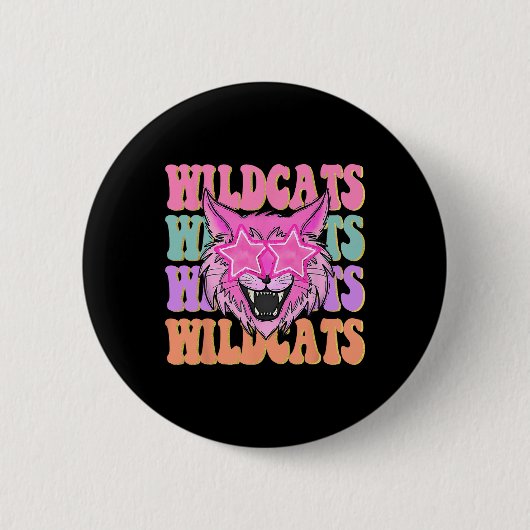 Wildcats School Mascot Button (Vorderseite)