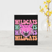 Wildcats School Mascot Karte (Gelbe Blume)