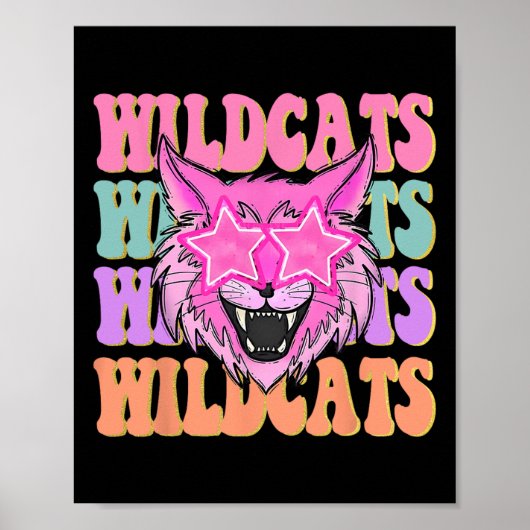 Wildcats School Mascot Poster (Vorne)