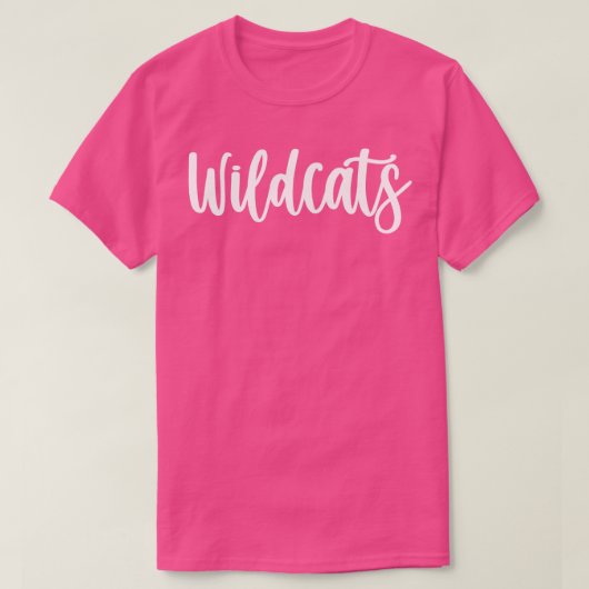 Wildcats School Spirit Team Mascot Game Night T-Shirt (Design vorne)