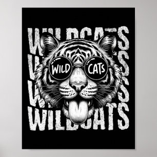 Wildcats-Schulsport Fan-Teamgeist Zurück zur Schul Poster