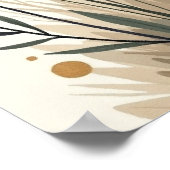 Wildcrafted Harmony – Boho Botanical Line Art Poster (Ecke)