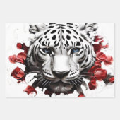 Wilddesign Weißes Tiger Geschenkpapier Set (Vorderseite 2)