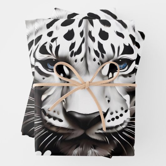 Wilddesign Weißes Tiger Geschenkpapier Set (Beispiel)