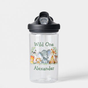 Wilde 1. Geburtstag Wasserfarben Safari Tiere Trinkflasche