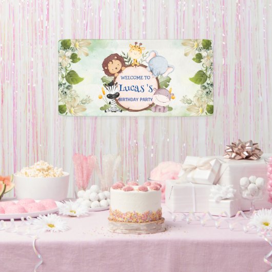 wilde 1. Geburtstagsjungelsafari Geburtstagsparty Banner (Party)
