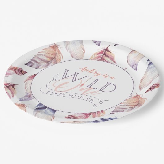 wilde 1. Geburtstagsparty Pappteller (Schrägansicht)