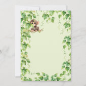 Wilde 1 Safari-Dschungeltiere 1. Geburtstag Einladung (Rückseite)