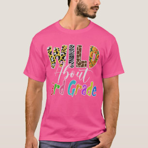Wilde 3. Klasse Leoparden-Druck Schule für Lehrer T-Shirt