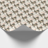 Wilde, aber freie Feuerwerke Wilde Raccoon 4. Juli Geschenkpapier (Ecke)