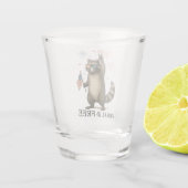 Wilde, aber freie Feuerwerke Wilde Raccoon 4. Juli Schnapsglas (Rückseite)