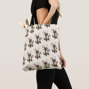 Wilde, aber freie Feuerwerke Wilde Raccoon 4. Juli Tasche
