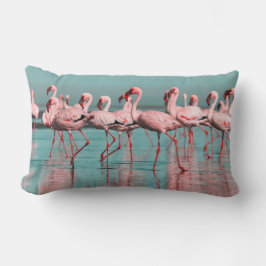 Wilde afrikanische Flamingos Lendenkissen