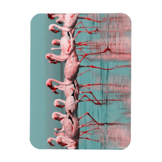 Wilde afrikanische Flamingos Magnet (Vertikal)