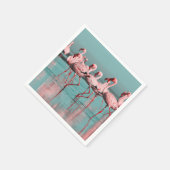 Wilde afrikanische Flamingos Serviette (Ecke)