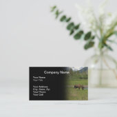 Wilde alaskische Elch-Visitenkarte - Schwarzes Visitenkarte (Stehend Vorderseite)