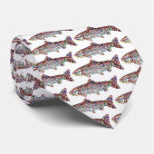 Wilde alaskische phycodelic Lachsfisch-Krawatte Krawatte (Gerollt)
