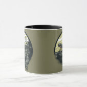 Wilde Alligator-Sumpf-Illustrationskunst Tasse (Zentrum)