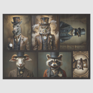 Wilde Anthropomorphe Tiersammlung Seidenpapier