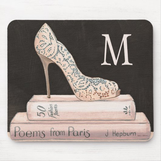 Wilde Apple | elegante Absatz-Mode des Monogramm-| Mousepad (Vorne)