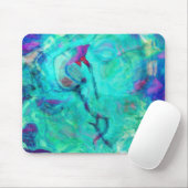 Wilde Aqua Wasser Abstrakte Kunst Mousepad (Mit Mouse)