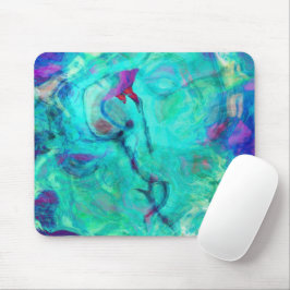 Wilde Aqua Wasser Abstrakte Kunst Mousepad