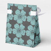 Wilde Aquamarine Rose Chalkboard Geschenkschachtel (Rückseite)