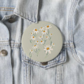 Wilde Ästhetik Chamomile Delikate Blume Button (Beispiel)