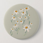 Wilde Ästhetik Chamomile Delikate Blume Button (Vorderseite)