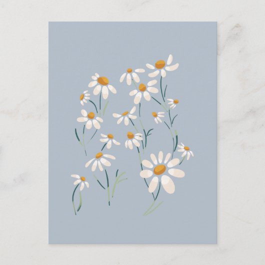 Wilde Ästhetik Chamomile Delikate Blume Postkarte (Vorderseite)