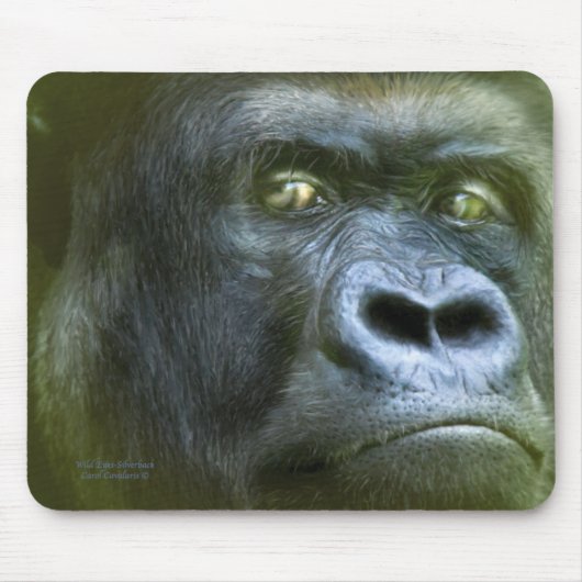 Wilde Augen - Silverback Mousepad (Vorne)