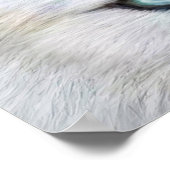 Wilde Augen - White Wolf Eyes Art Poster oder Prin (Ecke)