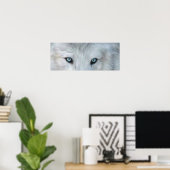Wilde Augen - White Wolf Eyes Art Poster oder Prin (Heimbüro)
