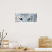 Wilde Augen - White Wolf Eyes Art Poster oder Prin (Küche)