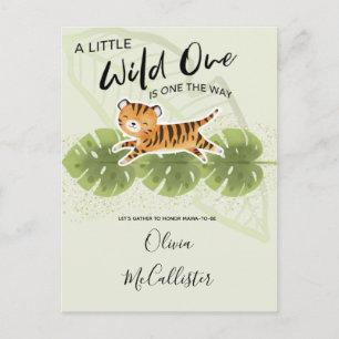 Wilde Babyparty-Einladung Postkarte