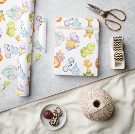 Wilde Babytierchen Geschenkpapier (Kunsthandwerk)