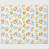 Wilde Babytierchen Geschenkpapier (Flach)