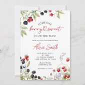 Wilde Beeren-Babydusche Einladung (Vorderseite)